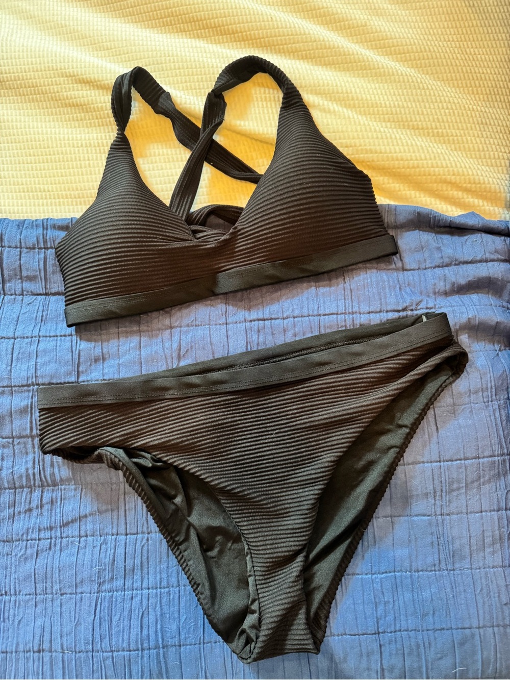 Envy Push up Voda Swim Banded Texture Bikini Set - Supportive Two-Piece Swim
